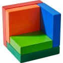 Jeu d'assemblage en bois 3D cube Tangram - Haba