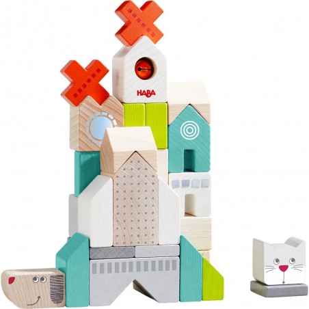 Jeu de construction en bois Haba - Chien et Chat