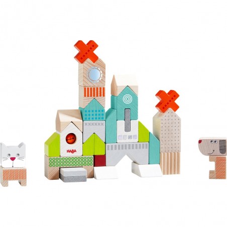 Jeu de construction en bois Haba - Chien et Chat