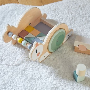 Chariot de cubes escargot - Janod