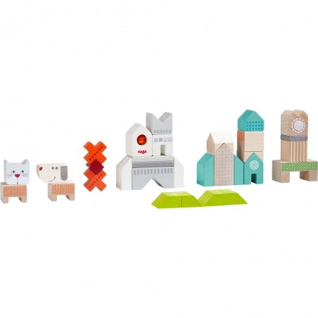 Jeu de construction en bois Haba - Chien et Chat