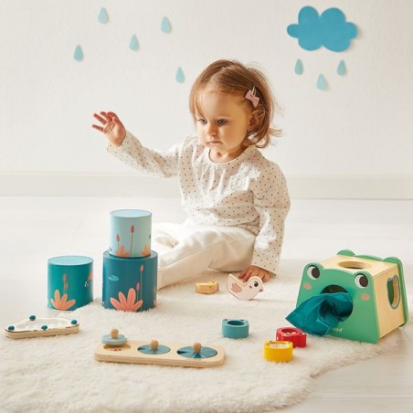 Box 12 mois : stimuler son éveil sensoriel - Janod