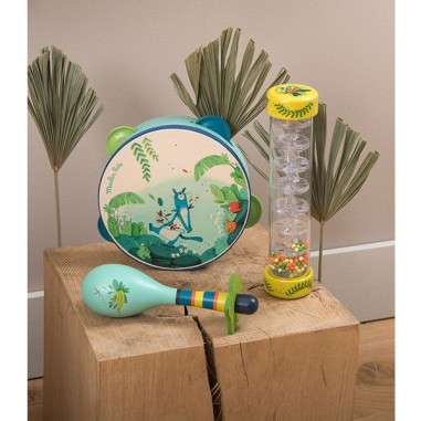 Tambourin bleu Dans la jungle - Moulin Roty