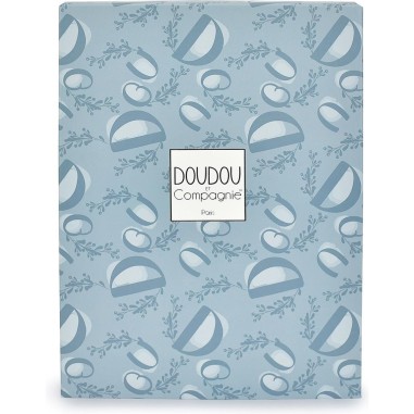 Doudou lapin bleu : Doudou plat 18 cm - Doudou Et Compagnie