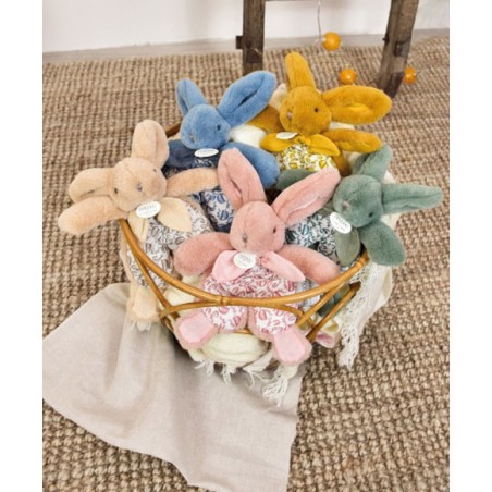 Doudou lapin blanc : Doudou plat 18 cm - Doudou Et Compagnie