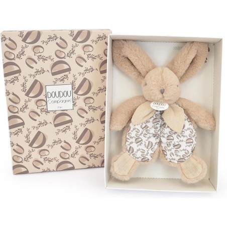 Doudou lapin beige : Doudou plat 18 cm - Doudou Et Compagnie