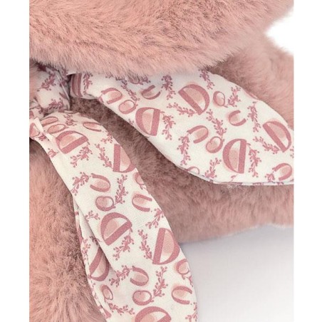 Lapin Doudou : Peluche lapin Rose poudré 25 cm - Doudou Et Compagnie