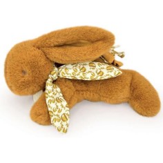 Lapin Doudou : Peluche lapin Jaune moutarde 25 cm - Doudou Et Compagnie