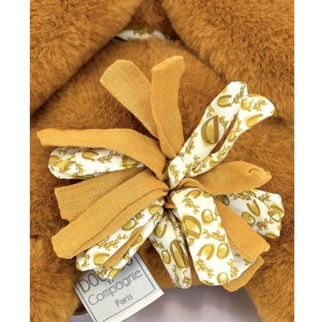 Lapin Doudou : Peluche lapin Jaune moutarde 25 cm - Doudou Et Compagnie