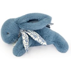 Pantin Lapin Doudou : Peluche lapin Bleu 25 cm - Doudou Et Compagnie