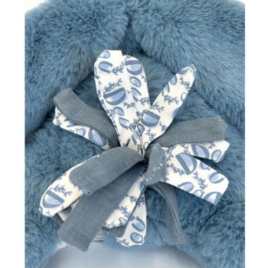 Lapin Doudou : Peluche lapin Bleu 25 cm - Doudou Et Compagnie