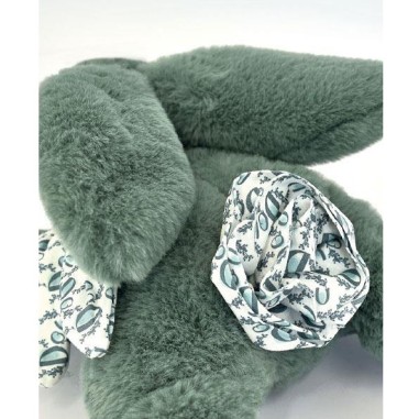 Lapin Doudou : Peluche lapin Vert 25 cm - Doudou Et Compagnie