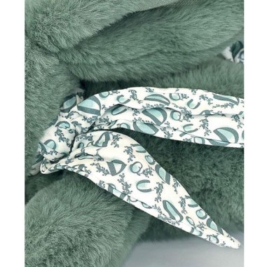 Lapin Doudou : Peluche lapin Vert 25 cm - Doudou Et Compagnie