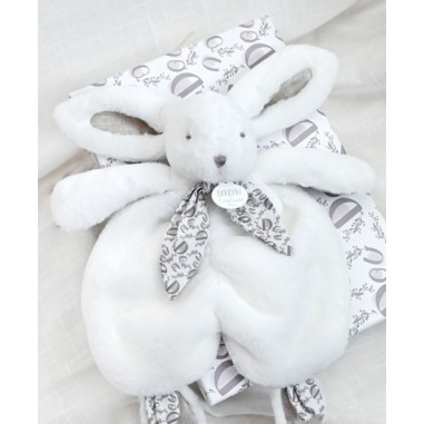 Lapin Doudou : Doudou lapin Blanc 29 cm - Doudou Et Compagnie