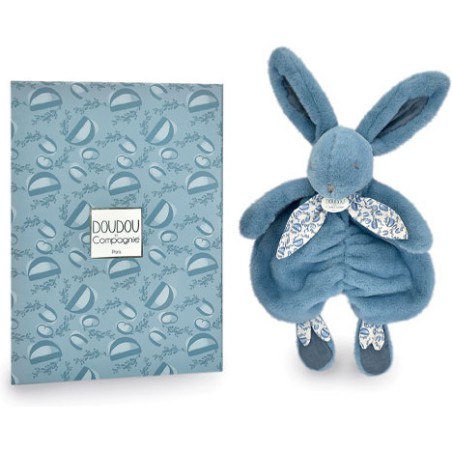 Lapin Doudou : Doudou lapin Bleu 29 cm - Doudou Et Compagnie