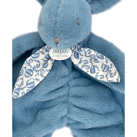 Lapin Doudou : Doudou lapin Bleu 29 cm - Doudou Et Compagnie