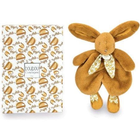 Lapin Doudou : Doudou lapin Jaune moutarde 29 cm - Doudou Et Compagnie