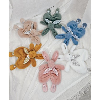 Lapin Doudou : Doudou lapin Jaune moutarde 29 cm - Doudou Et Compagnie