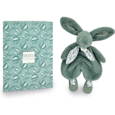 Lapin Doudou : Doudou lapin Vert 29 cm - Doudou Et Compagnie
