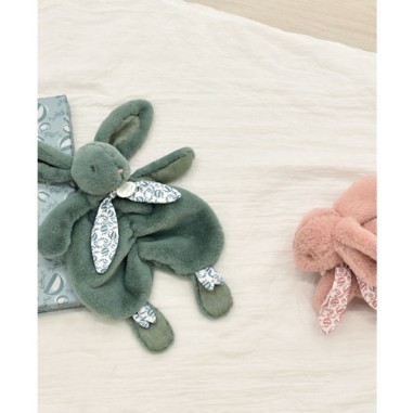 Lapin Doudou : Doudou lapin Vert 29 cm - Doudou Et Compagnie