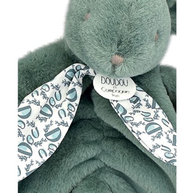 Lapin Doudou : Doudou lapin Vert 29 cm - Doudou Et Compagnie