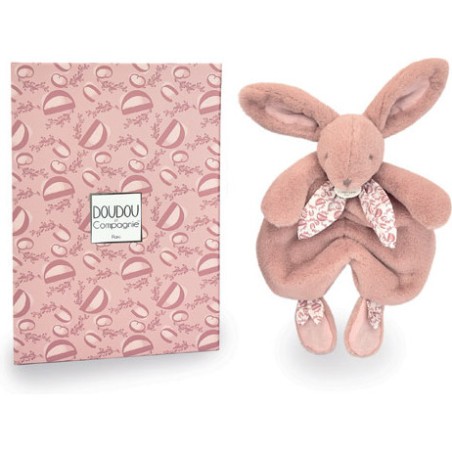 Lapin Doudou : Doudou lapin Rose poudré 29 cm - Doudou Et Compagnie