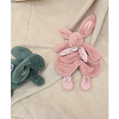 Lapin Doudou : Doudou lapin Rose poudré 29 cm - Doudou Et Compagnie