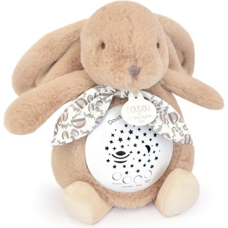 Veilleuse Lapin Musicale Chansons Douces Projection mur - Endormissement Bébé - Doudou Et Compagnie
