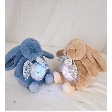 Veilleuse Lapin Musicale Chansons Douces Projection mur - Endormissement Bébé - Doudou Et Compagnie