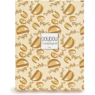 Doudou lapin jaune moutarde : Doudou plat 18 cm - Doudou Et Compagnie