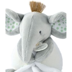 Peluche éléphant doudou mouchoir 15 cm - Doudou et Compagnie 2