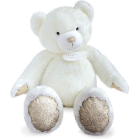 Ours en peluche Géant Collection - Blanc Poudré - Doudou Et Compagnie