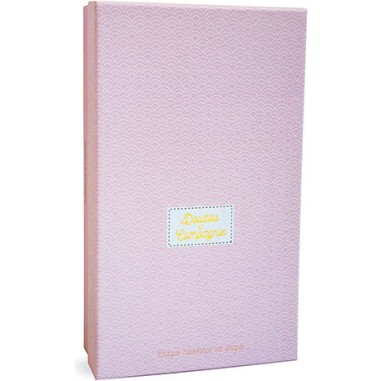 Lapin De Sucre rose Pantin avec doudou - Doudou Et Compagnie