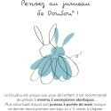 Mini doudou attache sucette lapin matelot bleu Blanc - 15 cm - Doudou Et Compagnie