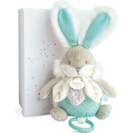 Boite à musique Lapin de Sucre Vert amande - Doudou Et Compagnie