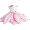 Ours Doudou pétales Chat rose- Attrape-rêves - 26 cm - Doudou Et Compagnie