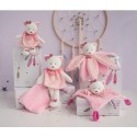 Ours Doudou pétales Chat rose- Attrape-rêves - 26 cm - Doudou Et Compagnie