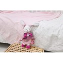 Hochet et pouet Peluche hochet Cerise le lapin rose - 19 cm - Doudou Et Compagnie