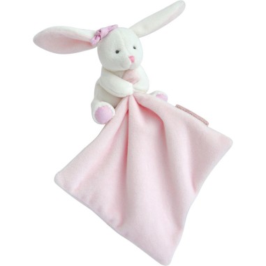 Doudou mouchoir lapin rose - Doudou Et Compagnie