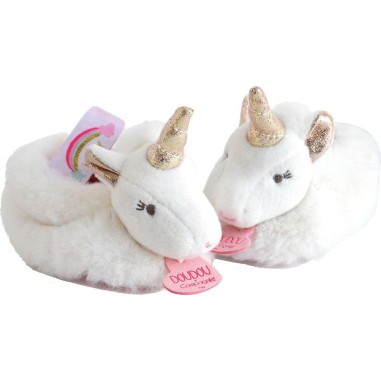 Chaussons hochet Licorne - Doudou Et Compagnie