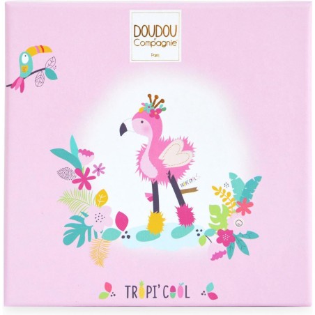 Coffret chaussons Bébé - Flamant rose - Doudou Et Compagnie
