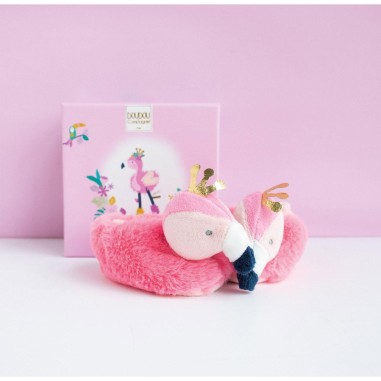 Coffret chaussons Bébé - Flamant rose - Doudou Et Compagnie