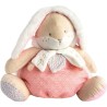 Peluche range pyjama lapin de sucre Rose - 38 cm - Doudou Et Compagnie