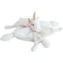 Doudou Licorne rose et blanc blanche et or - Doudou Et Compagnie