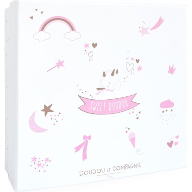 Doudou plat Licorne blanche - Doudou Et Compagnie