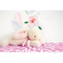 Peluche Lapin Bonbon rose Blanc - 30 cm - Doudou Et Compagnie