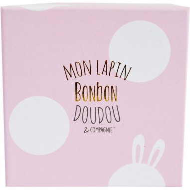 Lapin Bonbon rose 30 cm - Doudou Et Compagnie