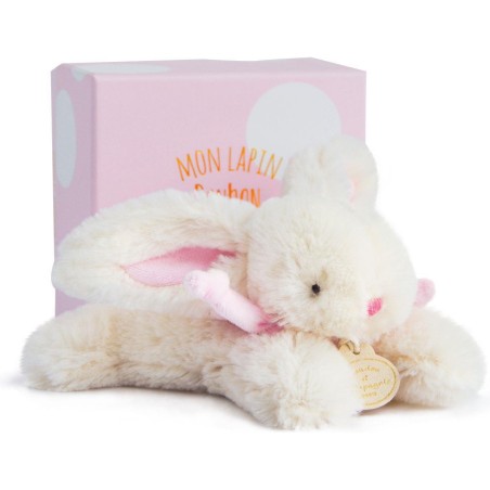 Peluche Lapin Bonbon rose 16 cm - Doudou Et Compagnie