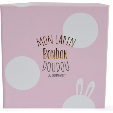 Peluche Lapin Bonbon rose 16 cm - Doudou Et Compagnie