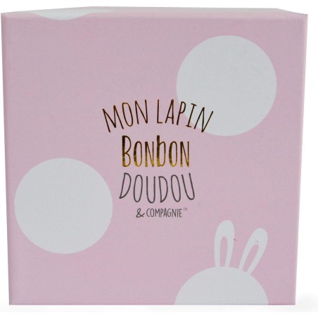 Peluche Lapin Bonbon rose 16 cm - Doudou Et Compagnie